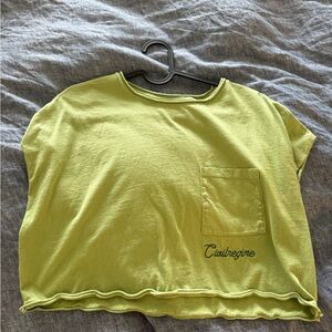 CIVIL REGIME COMBO- RIBBED LEGGINGS AND CROPPED FRONT POCKET TEE SAME COLOR